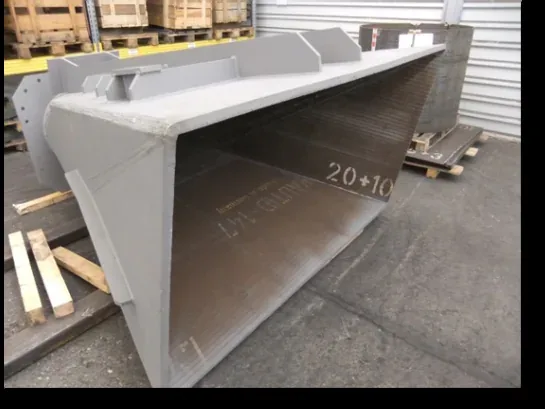 Fabricated wear-protected hopper
