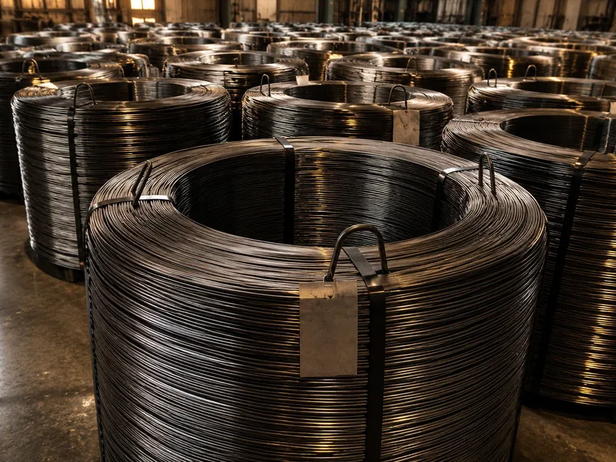 Industrial hardfacing wire prepared for demanding applications