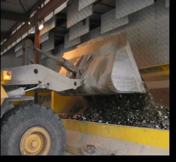 Protected material inlet